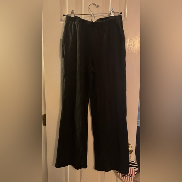 Brandy Melville Pants - Brandy Melville John Galt Waffle Knit Drawstring Pant Black One Size